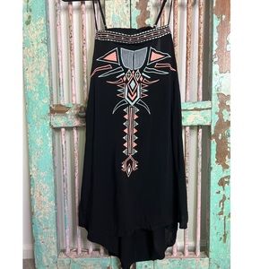 Embroidered Tank Dress